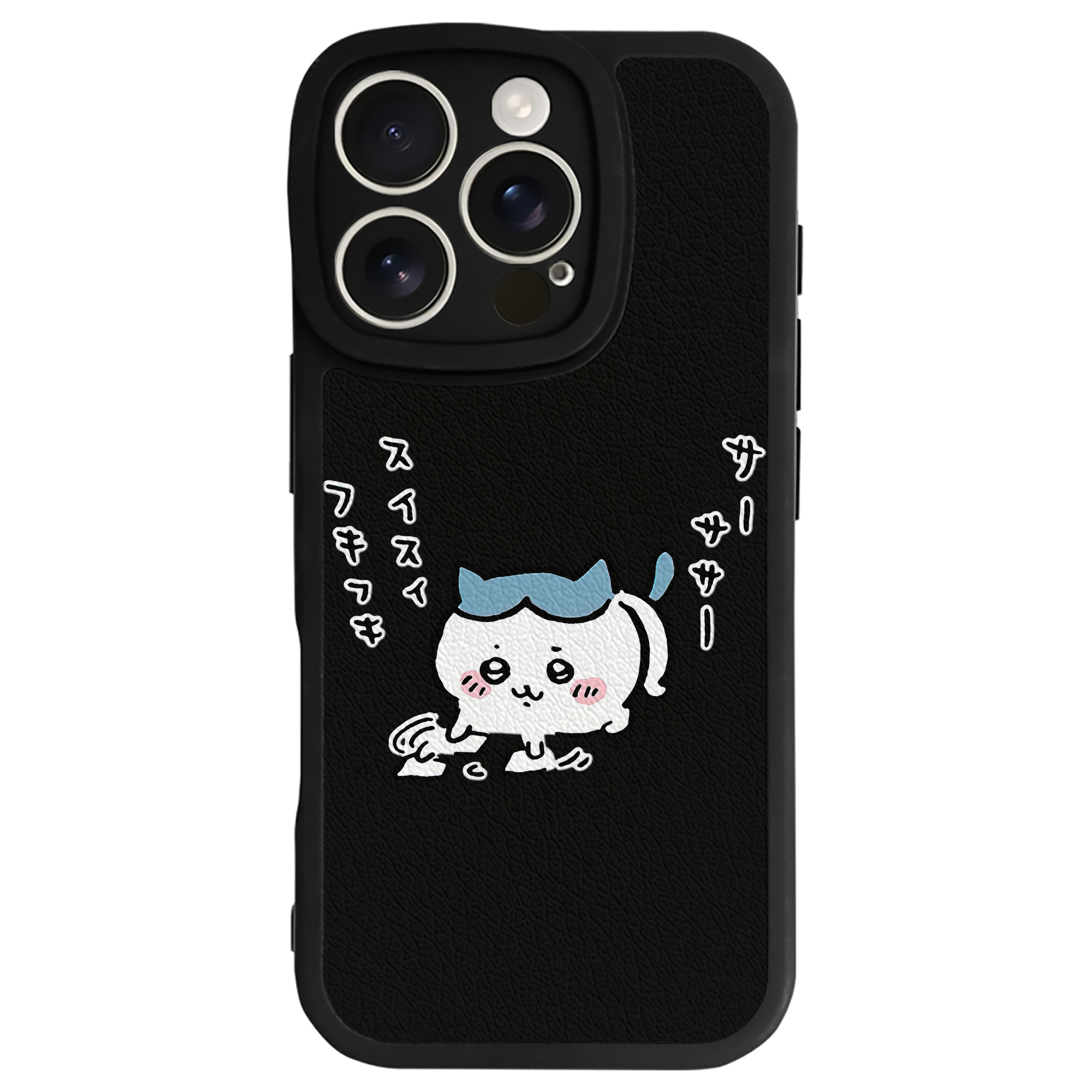 （画像用） ちいかわ ハチワレ Chii-kawa hachiware 【iPhone 16シリーズ対応】シリコンスマホケース（レザー調） 材質：シリコン
